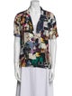 Reformation Printed V-Neck Blouse