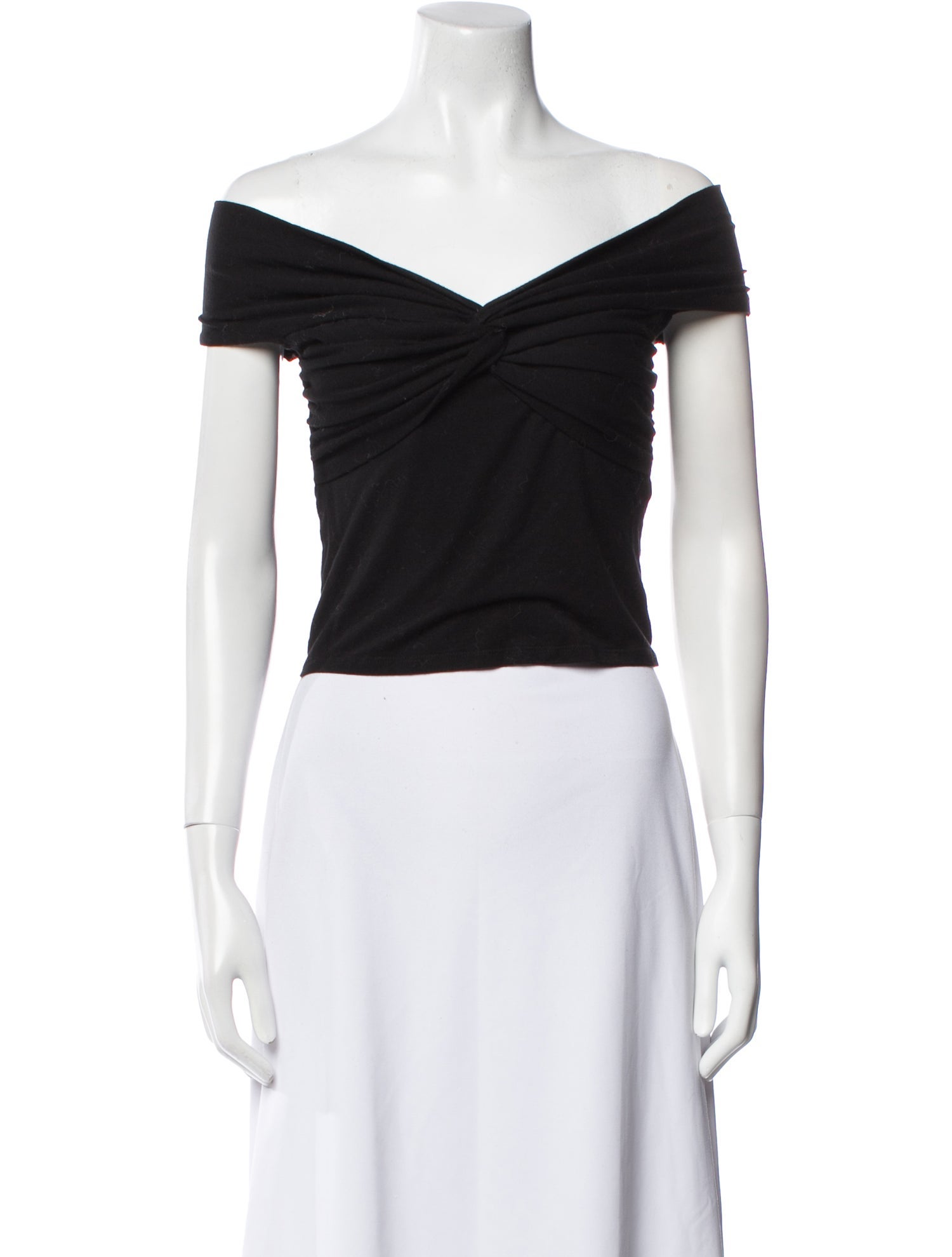 Reformation Off-The-Shoulder Short Sleeve Crop Top