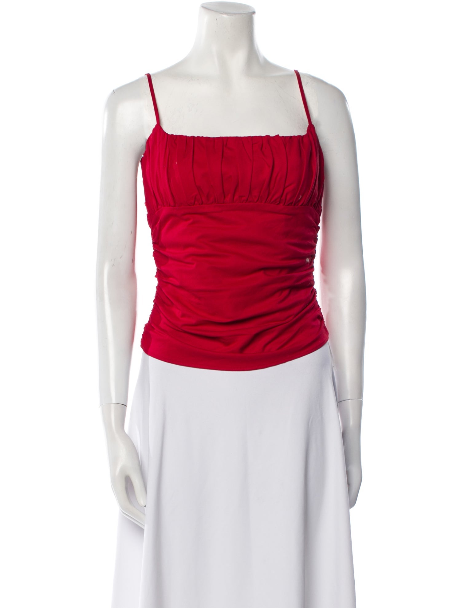 Reformation Square Neckline Sleeveless Crop Top