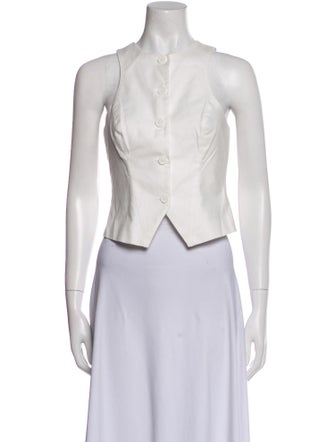 Reformation V-Neck Sleeveless Crop Top