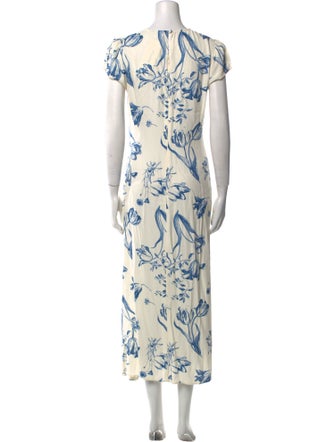 Reformation Floral Print Long Dress