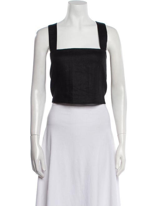 Reformation Linen Square Neckline Crop Top