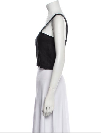 Reformation Linen Square Neckline Crop Top