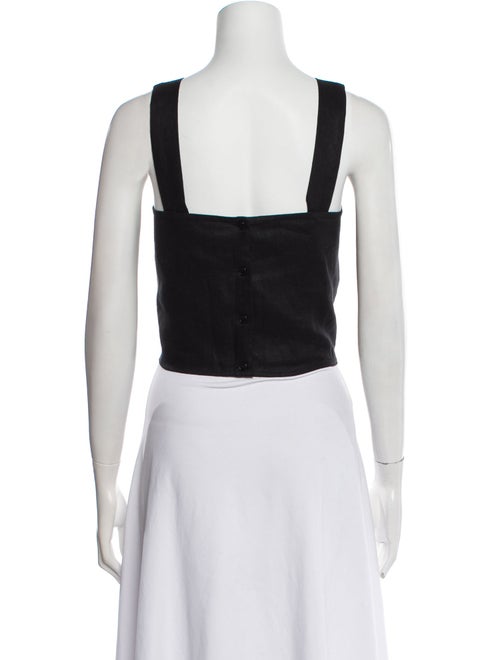 Reformation Linen Square Neckline Crop Top