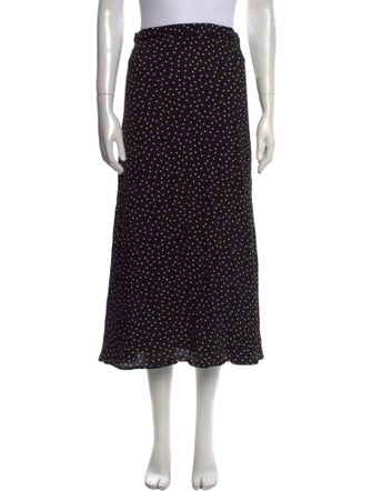 Reformation Polka Dot Print Midi Length Skirt