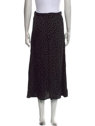 Reformation Polka Dot Print Midi Length Skirt