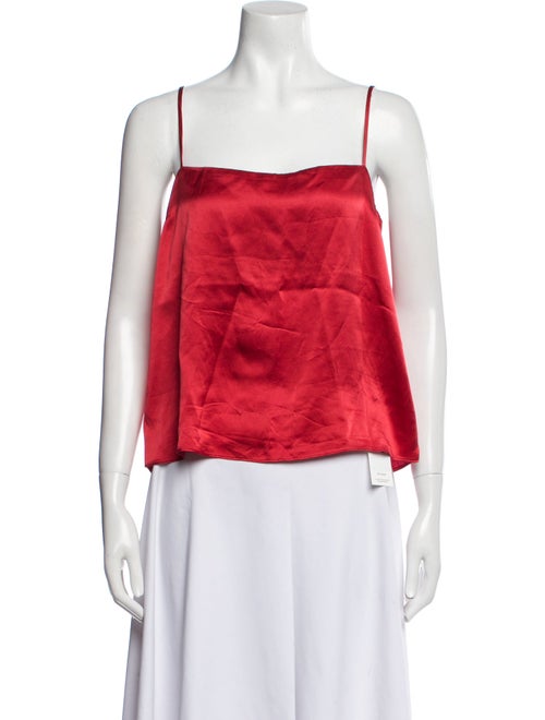 Reformation Square Neckline Sleeveless Crop Top