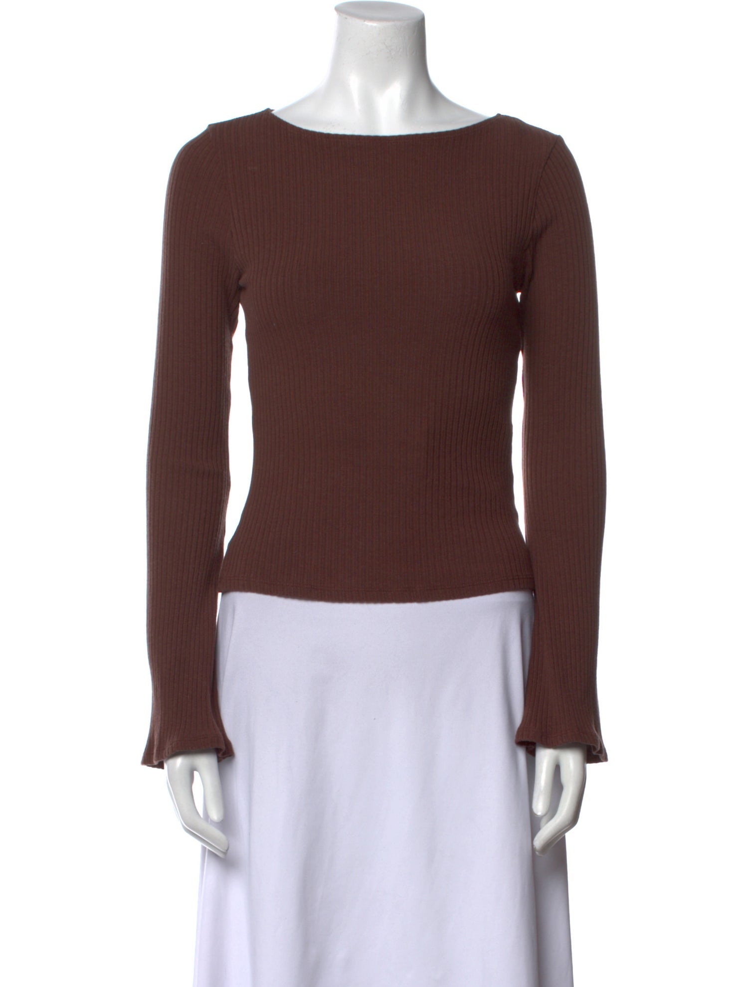 Reformation Bateau Neckline Long Sleeve Top