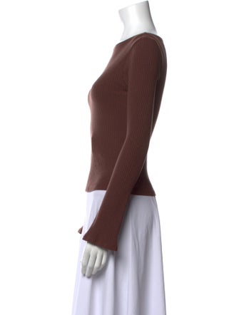 Reformation Bateau Neckline Long Sleeve Top