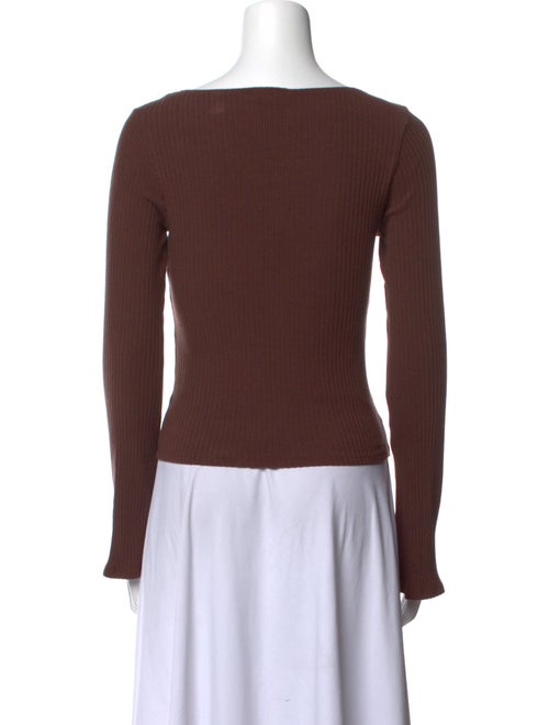 Reformation Bateau Neckline Long Sleeve Top