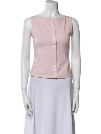 Reformation Bateau Neckline Sleeveless Crop Top