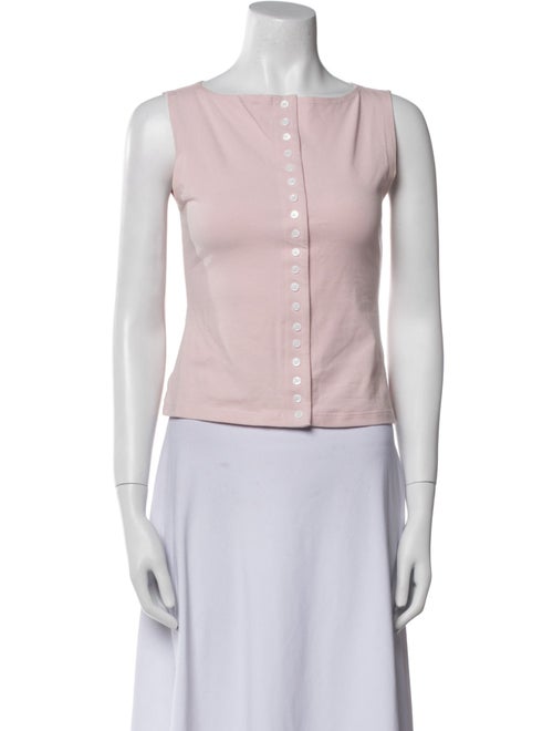 Reformation Bateau Neckline Sleeveless Crop Top