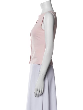 Reformation Bateau Neckline Sleeveless Crop Top