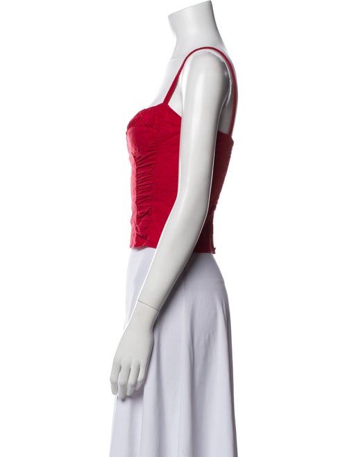 Reformation Linen Square Neckline Crop Top