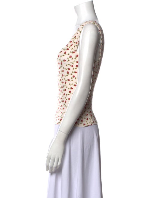 Reformation Floral Print Square Neckline Top