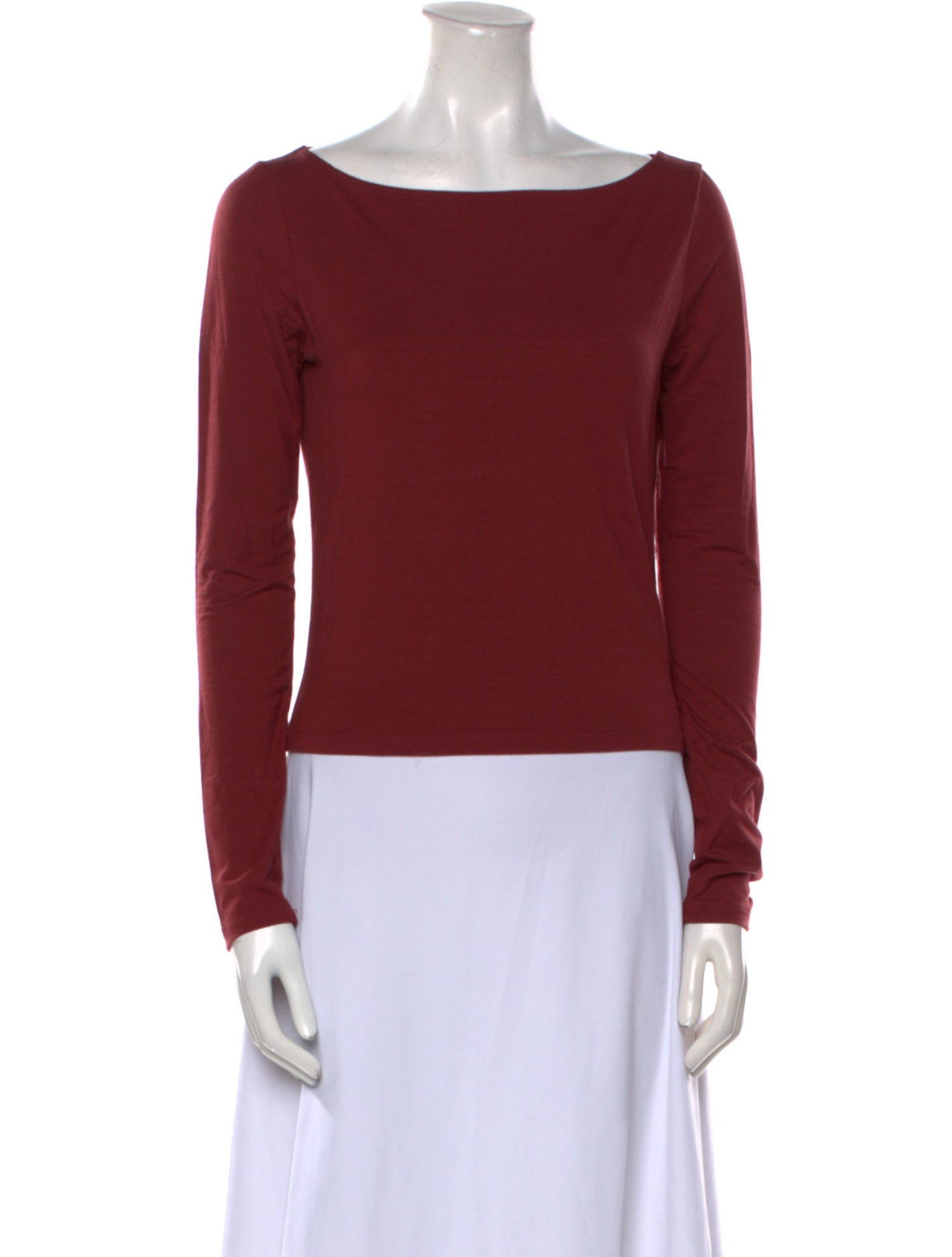 Reformation Bateau Neckline Long Sleeve Top