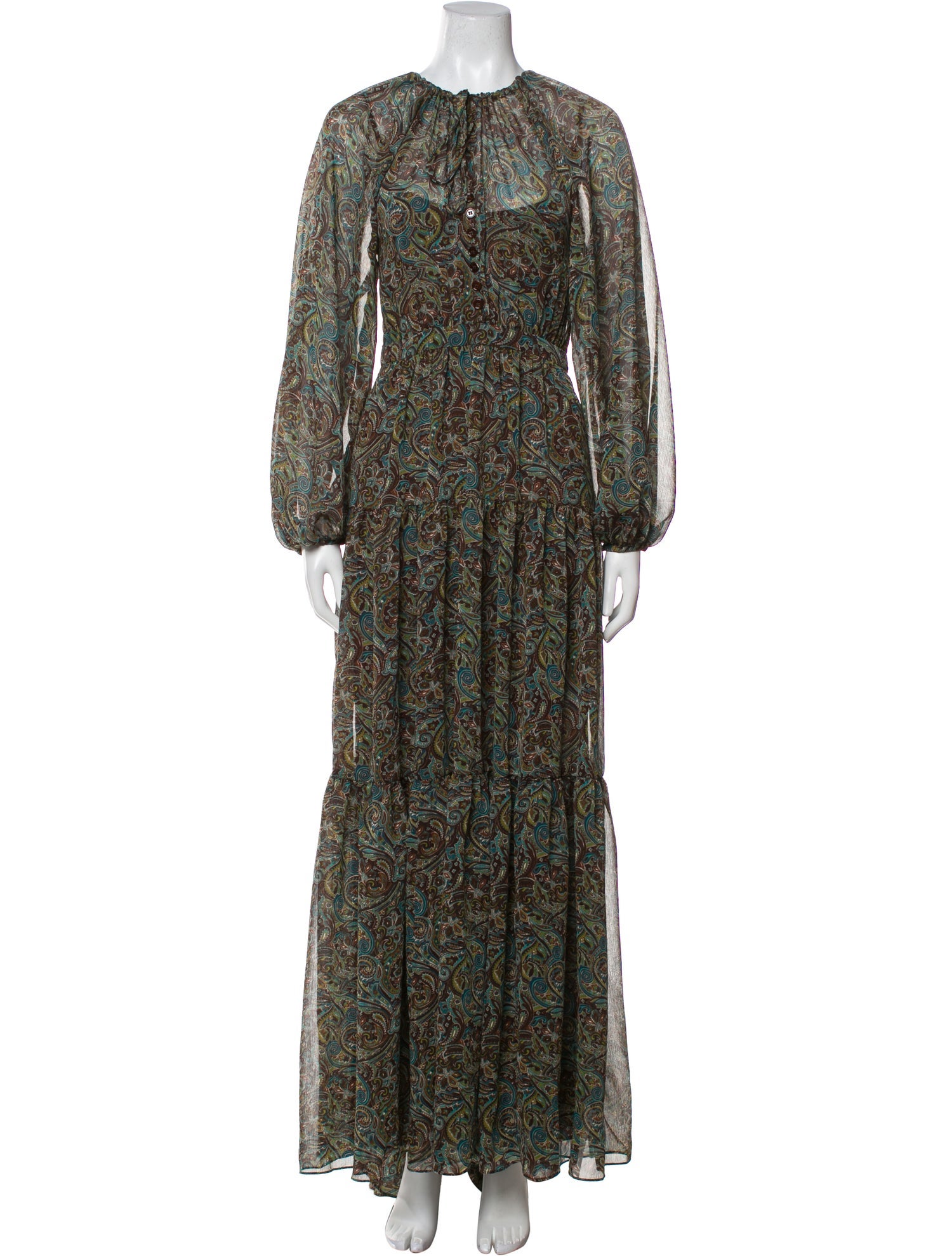 Reformation Paisley Print Long Dress w/ Tags