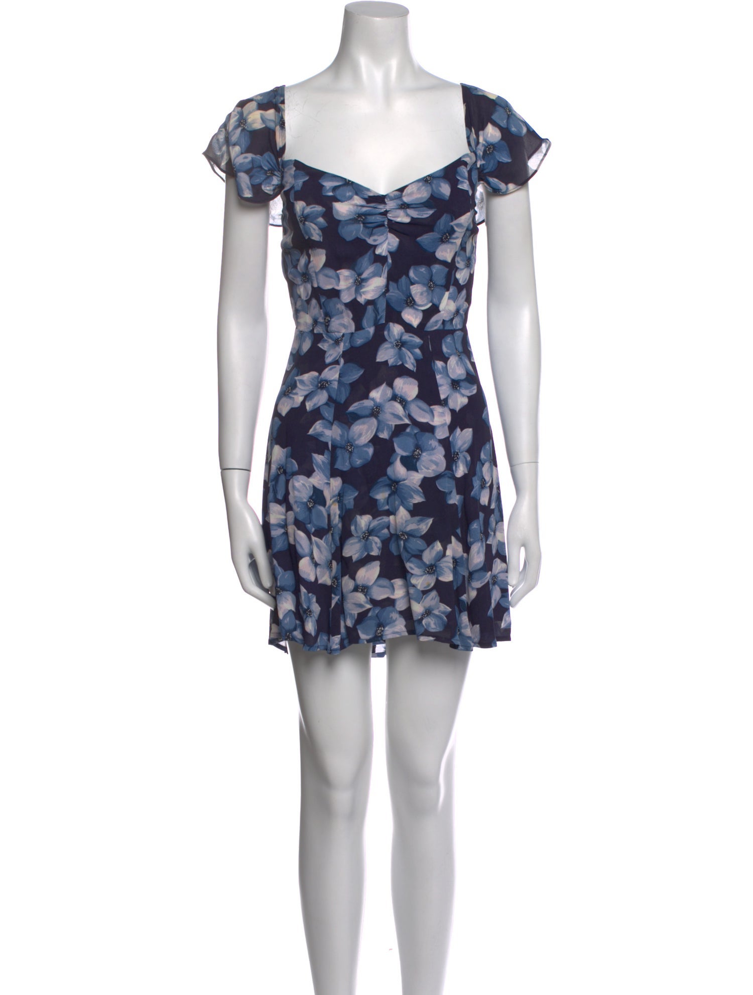 Reformation Floral Print Mini Dress