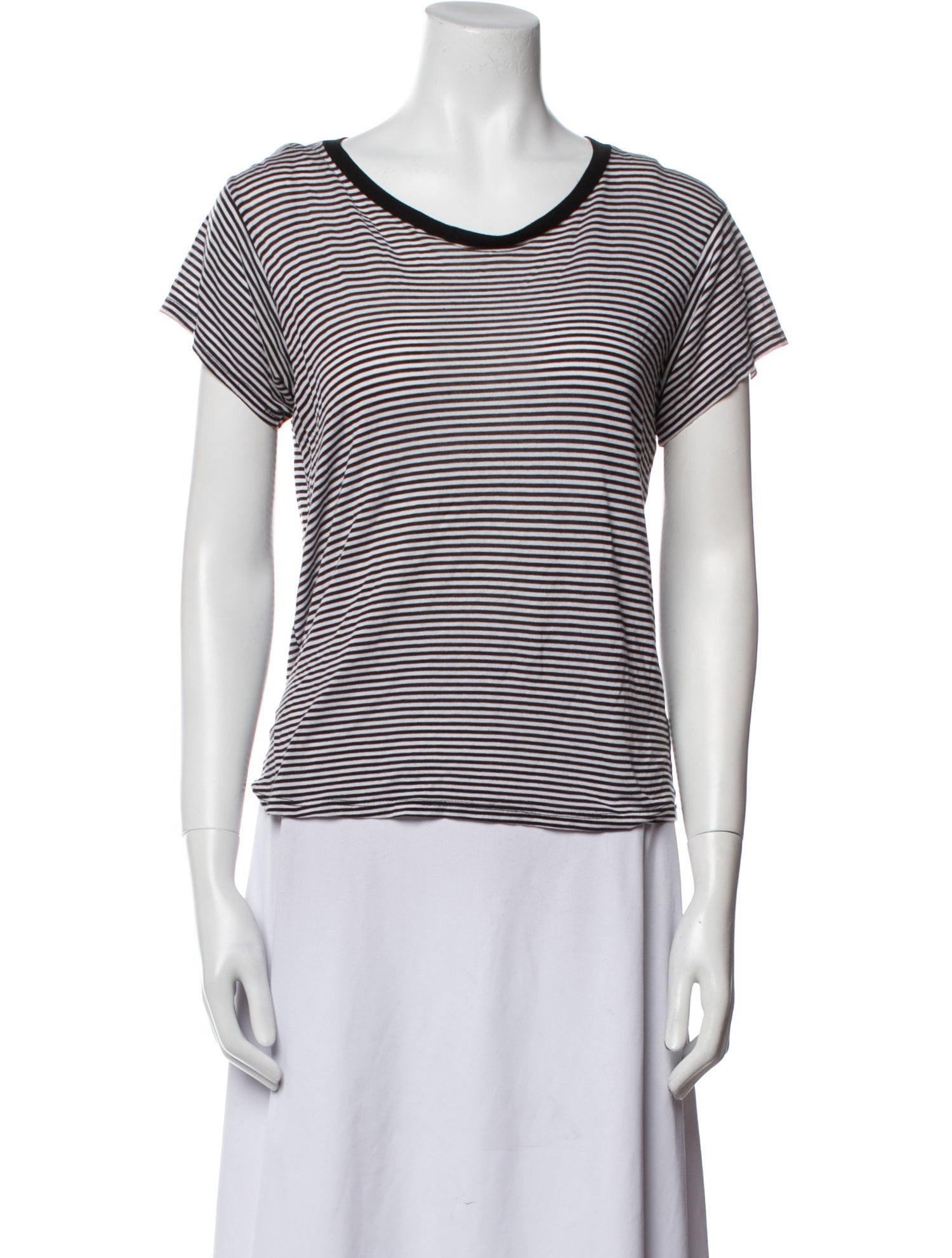 Reformation Striped Scoop Neck T-Shirt
