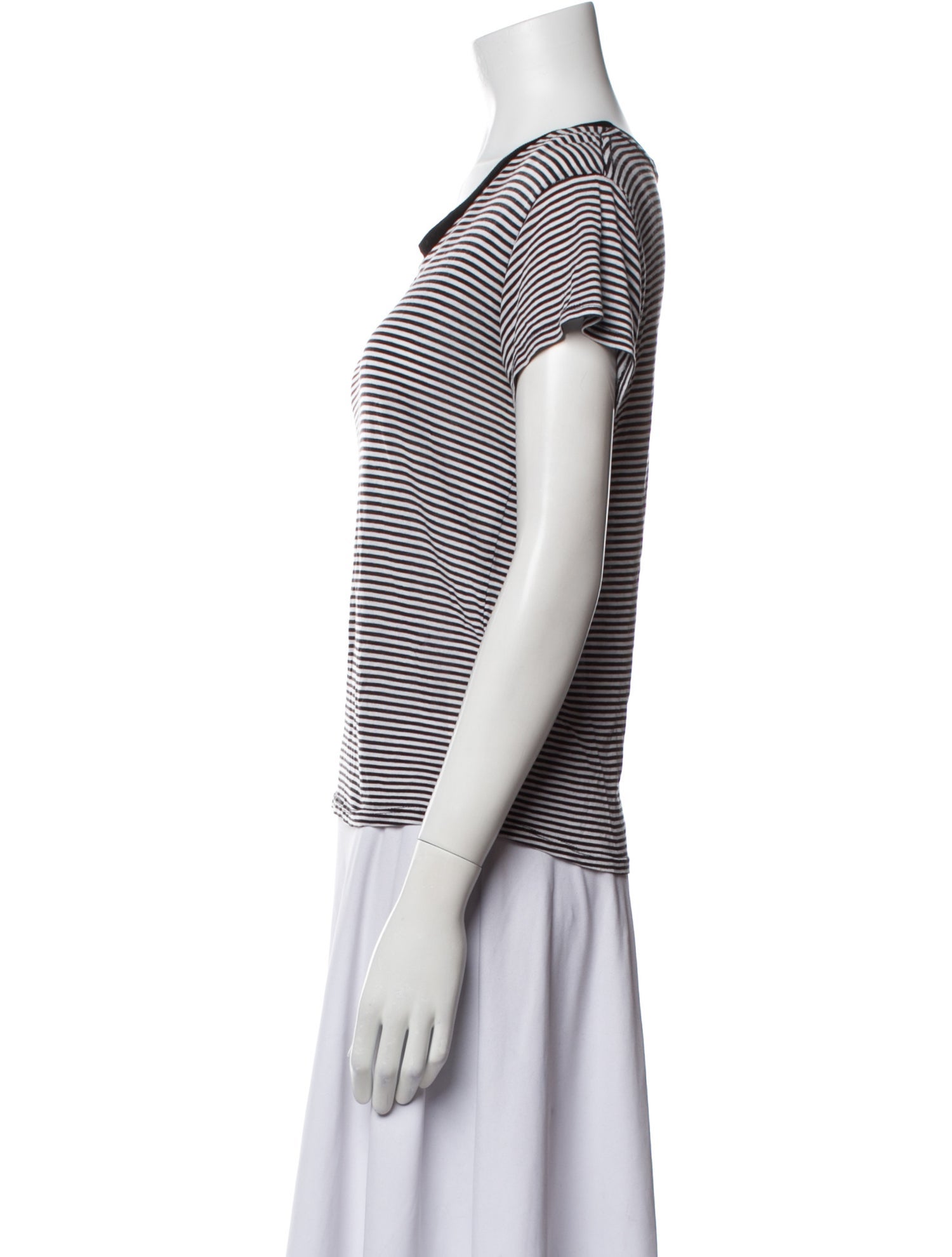 Reformation Striped Scoop Neck T-Shirt