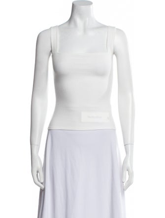 Reformation Square Neckline Sleeveless Crop Top