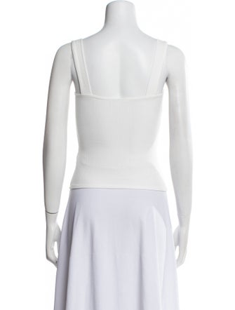 Reformation Square Neckline Sleeveless Crop Top