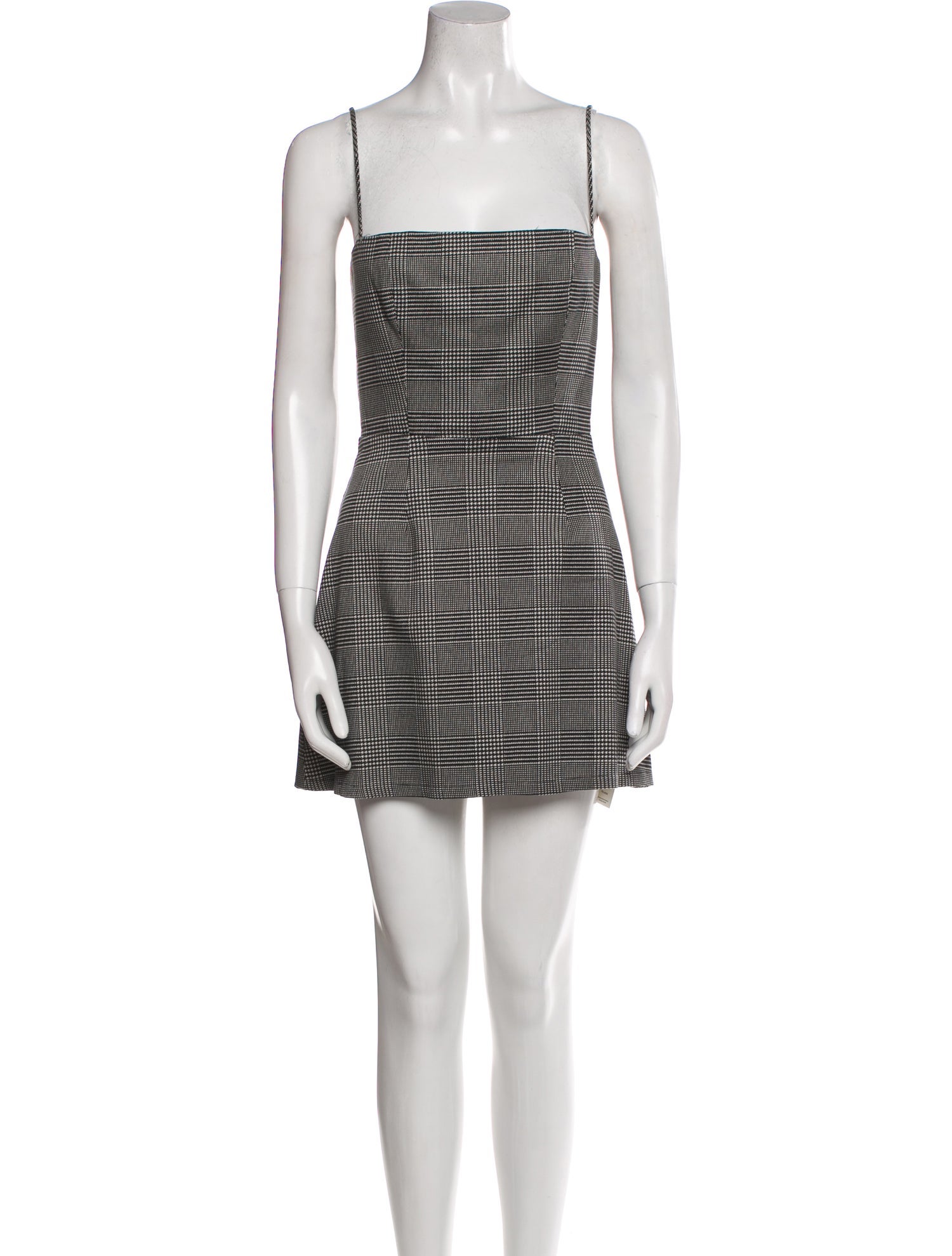 Reformation Plaid Print Square Neckline Tunic