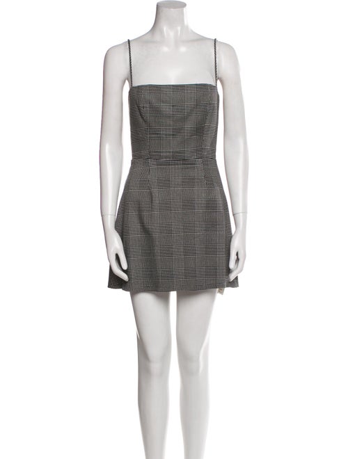 Reformation Plaid Print Square Neckline Tunic