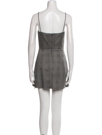 Reformation Plaid Print Square Neckline Tunic