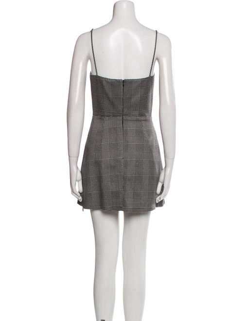 Reformation Plaid Print Square Neckline Tunic