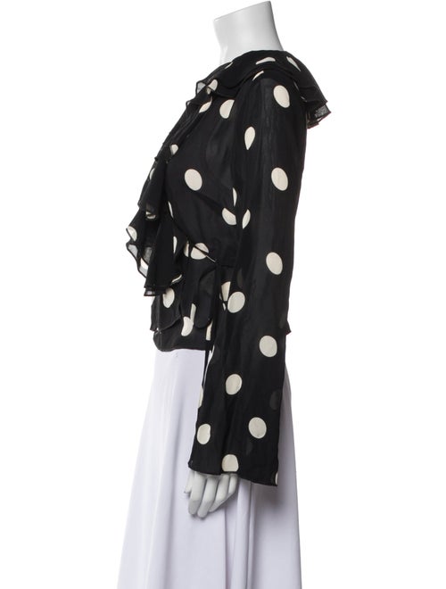 Reformation Polka Dot Print V-Neck Blouse