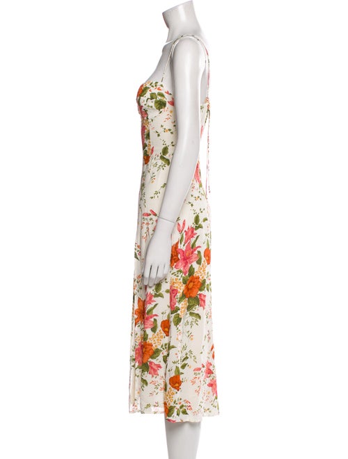 Reformation Floral Print Midi Length Dress