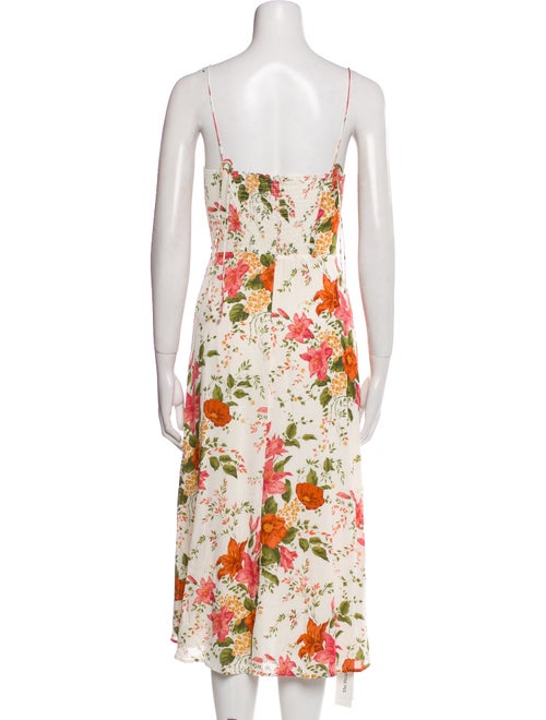 Reformation Floral Print Midi Length Dress