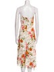 Reformation Floral Print Midi Length Dress