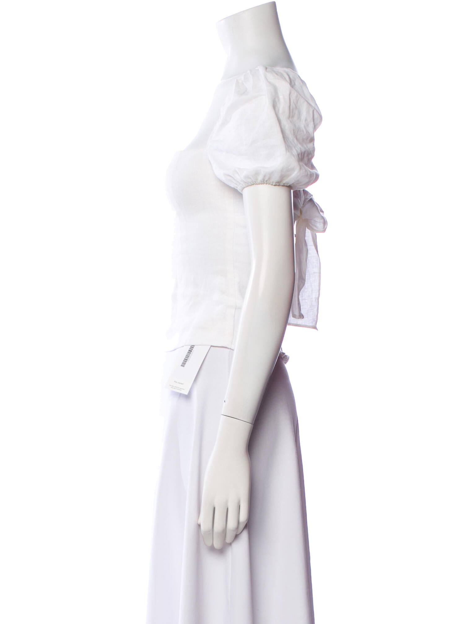 Reformation Linen Square Neckline Crop Top