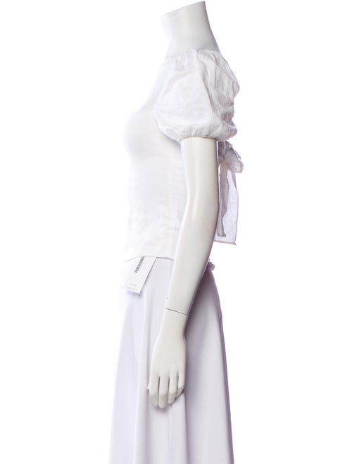 Reformation Linen Square Neckline Crop Top