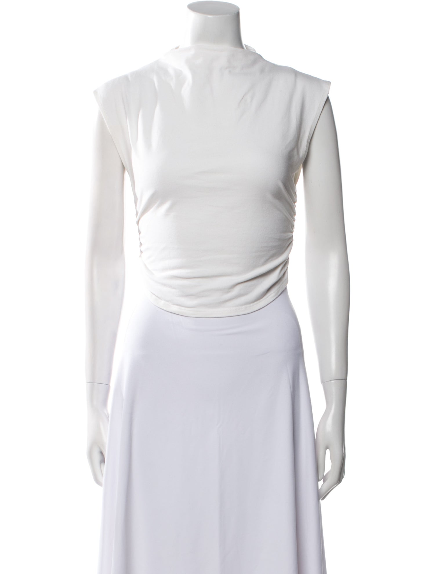 Reformation Bateau Neckline Sleeveless Crop Top