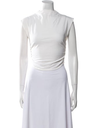 Reformation Bateau Neckline Sleeveless Crop Top