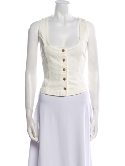 Reformation Square Neckline Sleeveless Crop Top