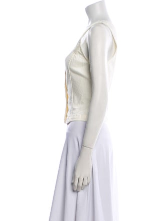 Reformation Square Neckline Sleeveless Crop Top