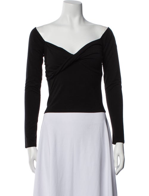 Reformation Off-The-Shoulder Long Sleeve Crop Top