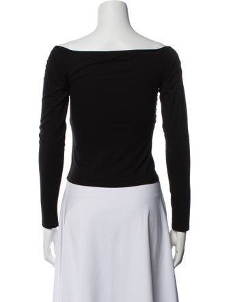 Reformation Off-The-Shoulder Long Sleeve Crop Top