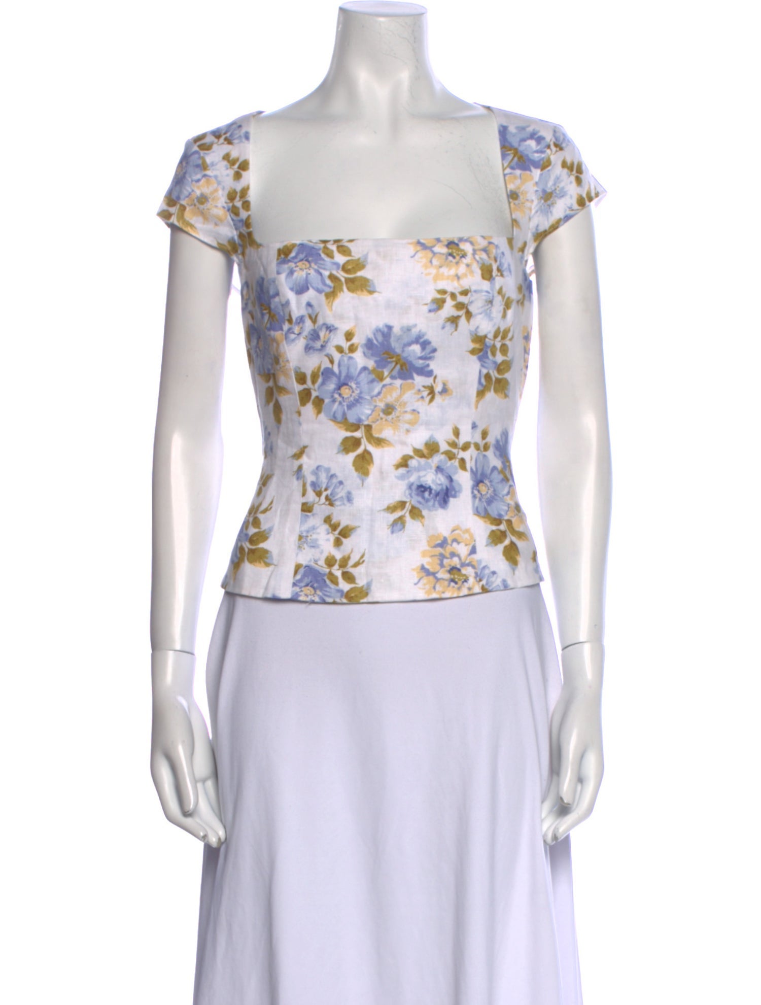 Reformation Linen Floral Print Top w/ Tags