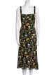 Reformation Floral Print Midi Length Dress