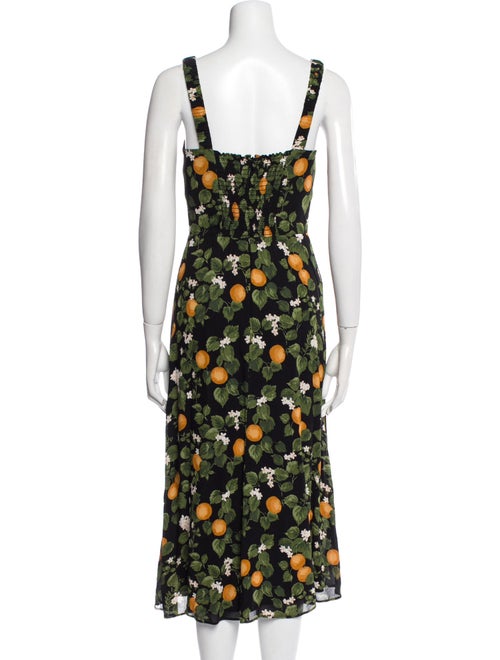 Reformation Floral Print Midi Length Dress
