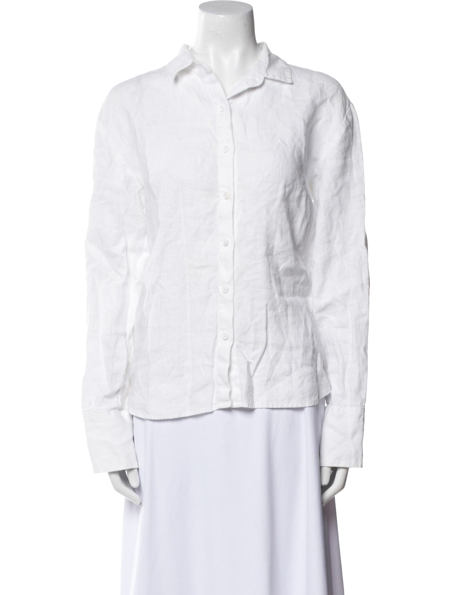 Reformation Linen Long Sleeve Button-Up Top