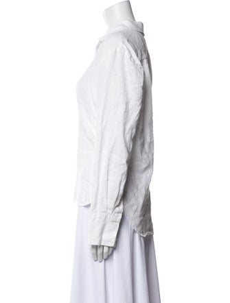 Reformation Linen Long Sleeve Button-Up Top