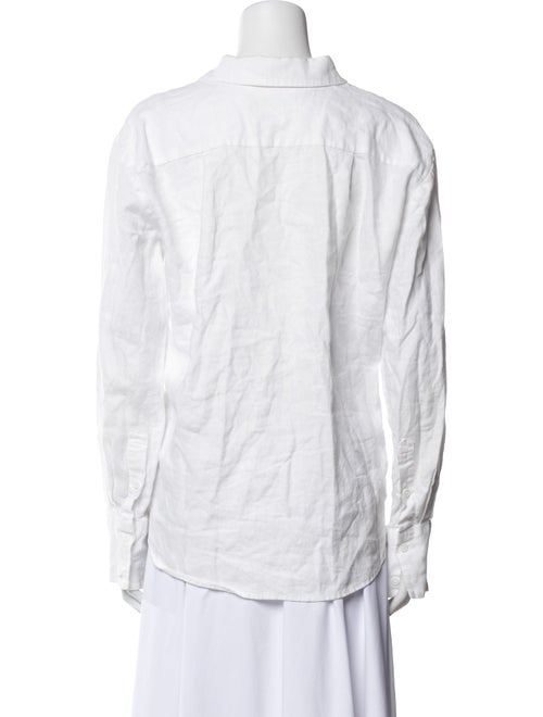 Reformation Linen Long Sleeve Button-Up Top