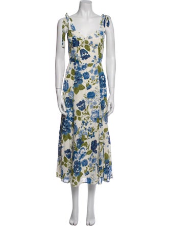 Reformation Floral Print Long Dress