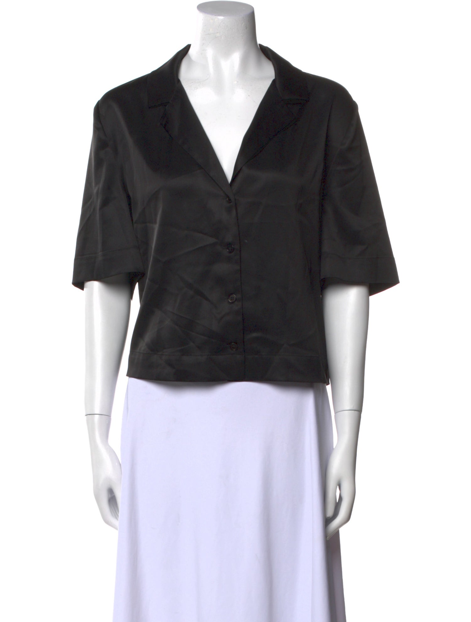 Reformation V-Neck Short Sleeve Crop Top